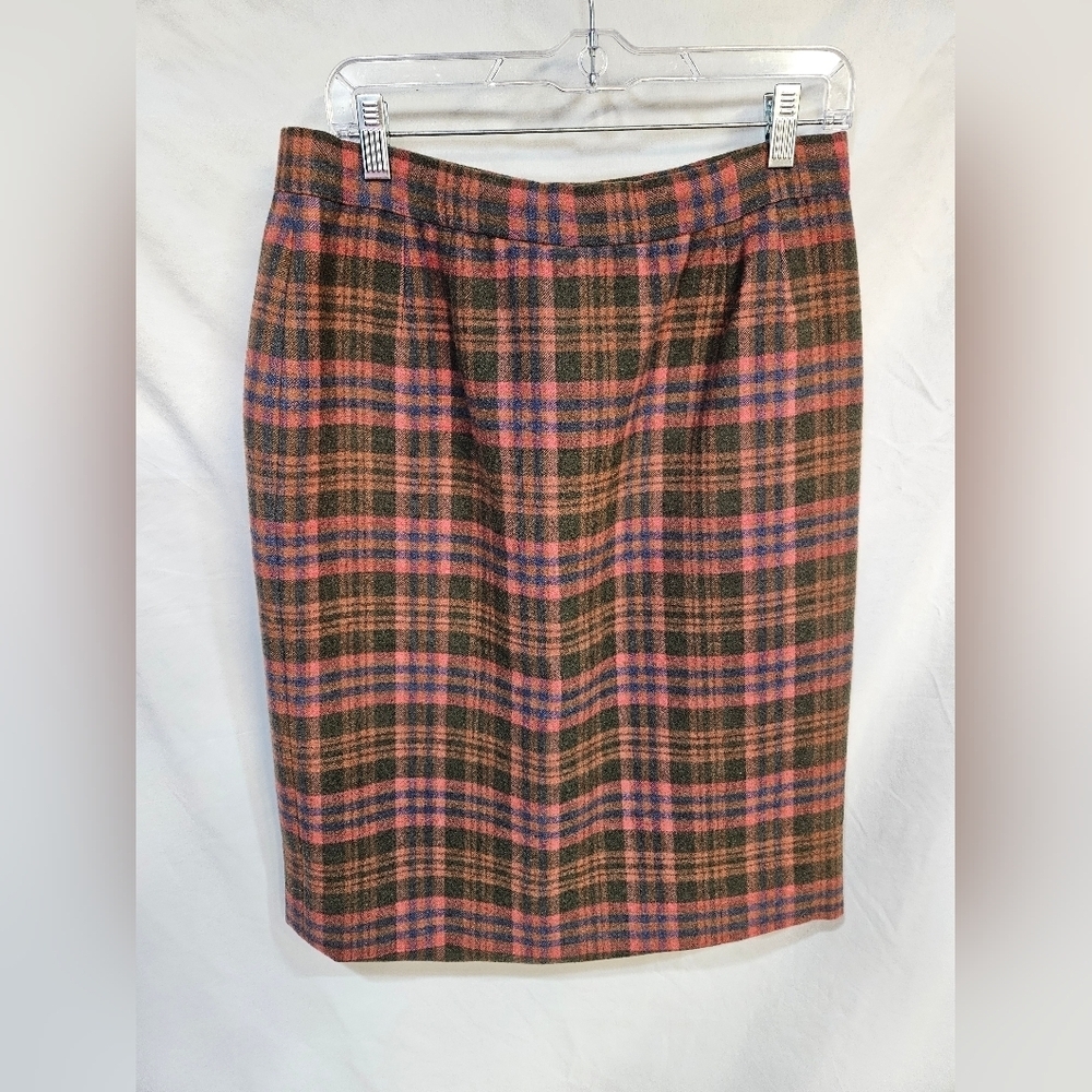 VTG Bill Blass for Saks Fifth Avenue Womens Skirt Sz 8 Pink Green 70's USA NWOT